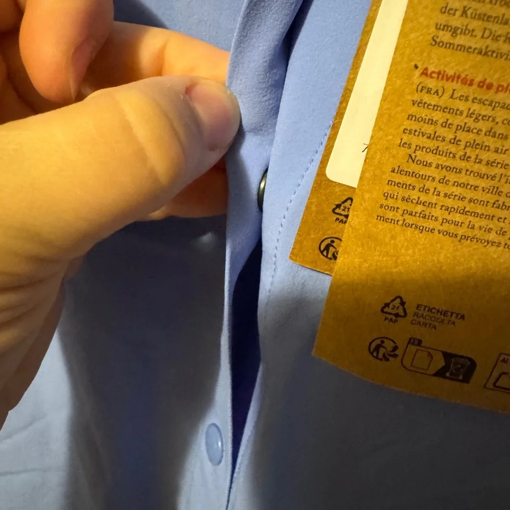 NEW Fjallraven Women’s Blue High Coast Lite Shirt Medium Blue Ultramarine Top - Picture 2 of 4